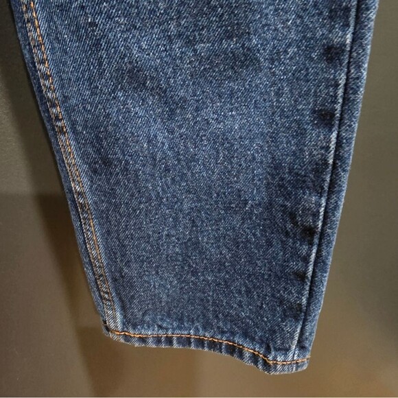 12 Storeez Button Fly Taper Ankle Dark Wash Cotton Jeans Size XS 5 Pocket - Picture 5 of 10